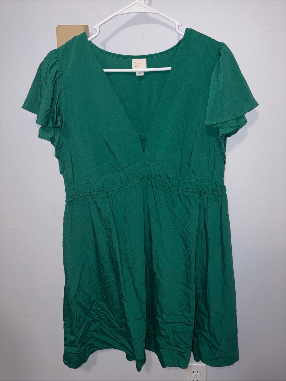 a new day Emerald Green V-Neck Short Sleeve Tunic